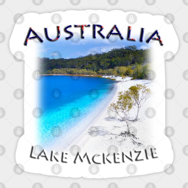 Australia, Queensland - Lake McKenzie Sticker by TouristMerch